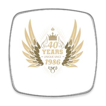 Unique Angel Vintage 1986 40e anniversaire - Magnet carré - blanc - Devant