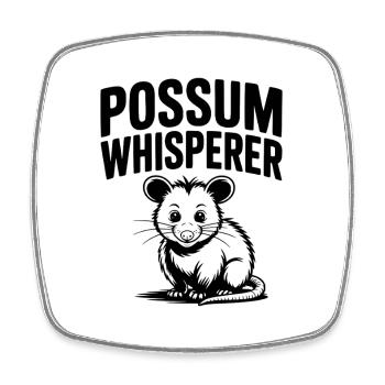 Opossum-Flüsterer - Viereckiger Kühlschrankmagnet - Weiß - Vorne
