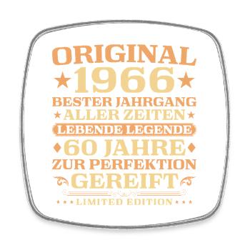 60th Birthday Living Legend 1966 Vintage - Square fridge magnet - white - Front