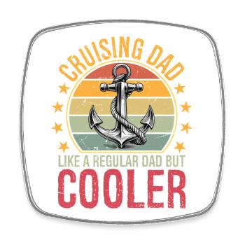 Cruising Dad Like A Regular Dad But Cooler - Square fridge magnet - white - Front