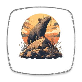 Rat Rat - Square fridge magnet - white - Front