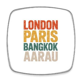 Aarau - Square fridge magnet - white - Front