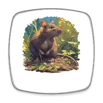 Rat Rat - Square fridge magnet - white - Front