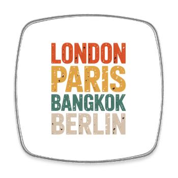 Berlin - Magnet carré - blanc - Devant
