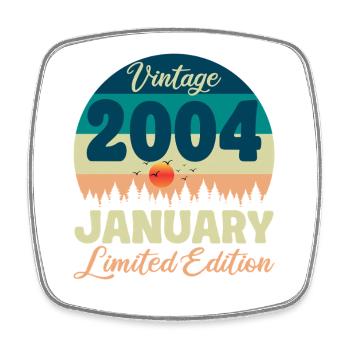Anniversaire Janvier 2004 Cadeau Vintage Limited - Magnet carré - blanc - Devant
