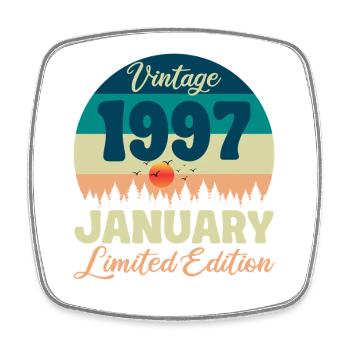 Anniversaire Janvier 1997 Cadeau Vintage Limited - Magnet carré - blanc - Devant