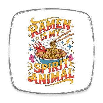 Ramen Is My Spirit Animal Noodle Bowl Food Lover - Viereckiger Kühlschrankmagnet - Weiß - Vorne