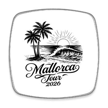 Tournée de Majorque 2026 - Magnet carré - blanc - Devant