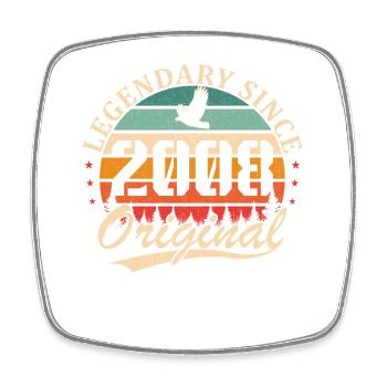 2008 Vintage Retro Geburtstagsgeschenk - Viereckiger Kühlschrankmagnet - Weiß - Vorne
