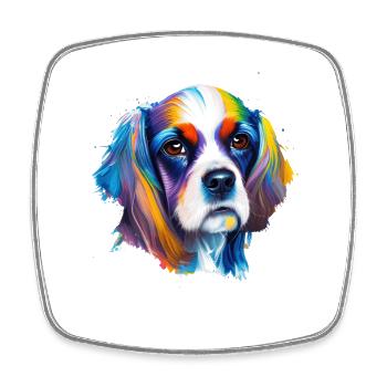 Cadeau coloré Cocker Spaniel Pop Art pour les chiens amoureux - Magnet carré - blanc - Devant