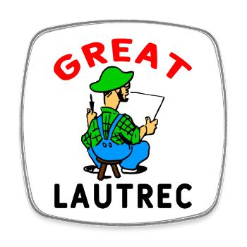 Porträt Toulouse-Lautrec - Viereckiger Kühlschrankmagnet - Weiß - Vorne
