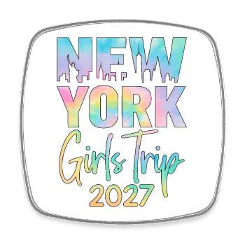 Girls Trip New York 2027 - Viereckiger Kühlschrankmagnet - Weiß - Vorne