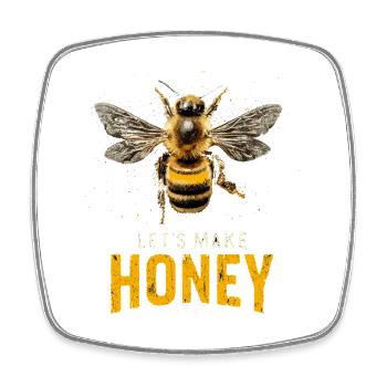 Imker Beekeeper Honey Honig Bee Biene Bees Bienen  - Viereckiger Kühlschrankmagnet - Weiß - Vorne