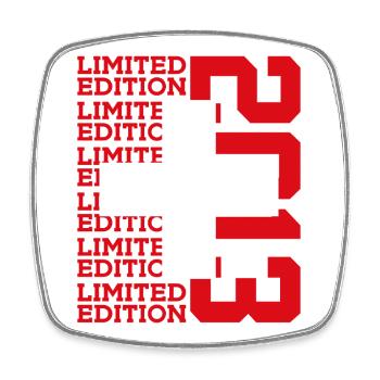 ÉDITION LIMITÉE 2013 SUISSE 13E ANNIVERSAIRE - Magnet carré - blanc - Devant
