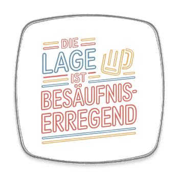 The location is drunken booze party beer - Square fridge magnet - white - Front