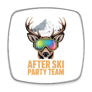 Party Team Après Ski - Viereckiger Kühlschrankmagnet - Weiß - Vorne