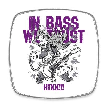 Hardtekk Tekke Ostdeutschland In Bass We Trust - Viereckiger Kühlschrankmagnet - Weiß - Vorne