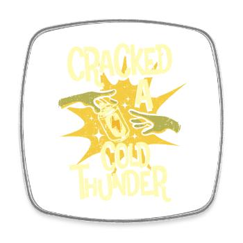 Energy Drink Cracked A Cold Thunder - Square fridge magnet - white - Front