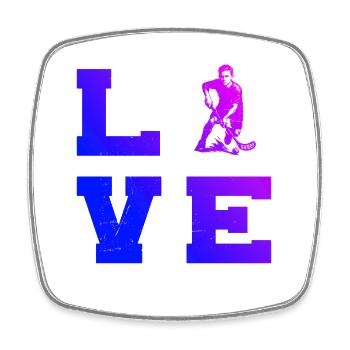 Floorball Love to Wear - Square fridge magnet - white - Front