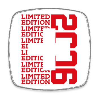 LIMITED EDITION 2006 SCHWEIZ 20. GEBURTSTAG - Viereckiger Kühlschrankmagnet - Weiß - Vorne