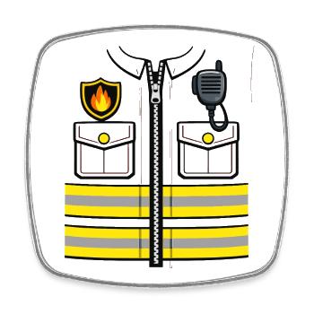 Feuerwehrmann Kostüm Ersatz Lustiges Geschenk - Viereckiger Kühlschrankmagnet - Weiß - Vorne