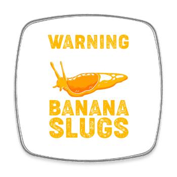 Snail Banana - Square fridge magnet - white - Front
