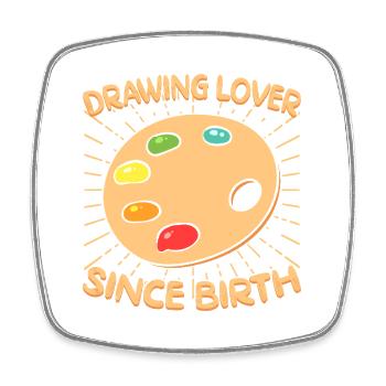 Artist Painter Graphic Lover Since Birth Art Gifts - Square fridge magnet - white - Front