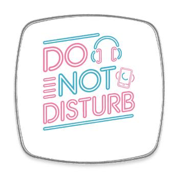 Do Not Disturb Sloth Anti Social - Square fridge magnet - white - Front