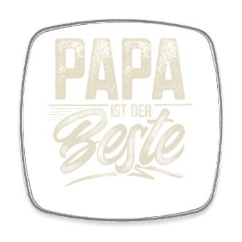 DAD IS THE BEST - Square fridge magnet - white - Front