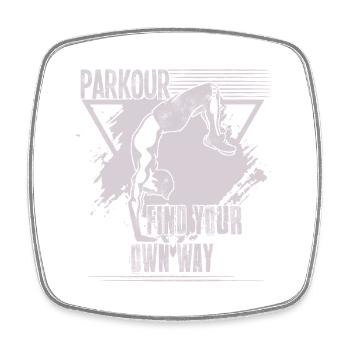 Parkour – Finde deinen eigenen Weg - Viereckiger Kühlschrankmagnet - Weiß - Vorne