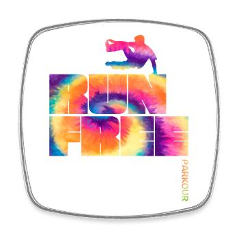 Parkour Run Free  - Square fridge magnet - white - Front