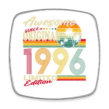 Cadeau d’anniversaire rétro vintage original de 1996 - Magnet carré - blanc - Devant