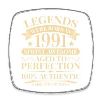 Anniversaire vintage 1991 - Magnet carré - blanc - Devant