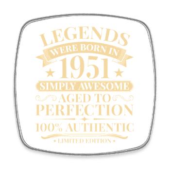 Anniversaire vintage 1951 - Magnet carré - blanc - Devant