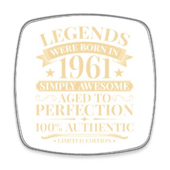 Vintage 1961 Vintage Birthday - Square fridge magnet - white - Front