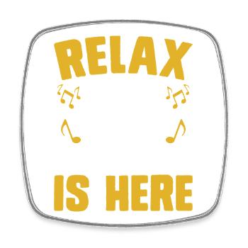 Drummer Drums - Square fridge magnet - white - Front