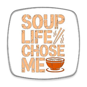 Soupe de ramen : Me Choisi Nouilles, amateur de nourriture - Magnet carré - blanc - Devant