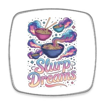 Ramen Slurp Dreams Loves Noodle Bowl Ramen Chef - Viereckiger Kühlschrankmagnet - Weiß - Vorne