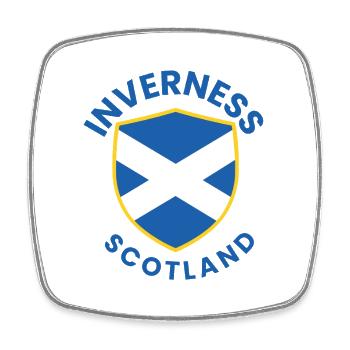 Inverness Scottish Shield - Viereckiger Kühlschrankmagnet - Weiß - Vorne