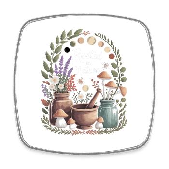 Rooted In Nature Forest Witches Nature Magic - Square fridge magnet - white - Front