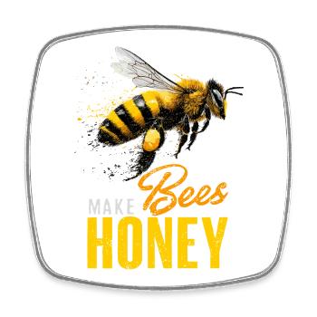 Imker Bees Make Honey Beekeeper Bee Keeper - Viereckiger Kühlschrankmagnet - Weiß - Vorne