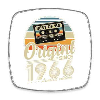 Original 1966 Vintage Vintage Anniversaire Rétro - Magnet carré - blanc - Devant