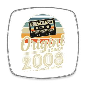 Original 2008 Jahrgang Vintage Geburtstag Retro - Magnet carré - blanc - Devant
