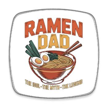 Ramen Papa L’idole Le Mythe La Légende Ramen Chef - Magnet carré - blanc - Devant