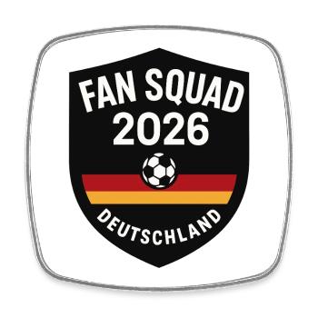 World Champion Fan Squad 2026, Germany Football - Square fridge magnet - white - Front