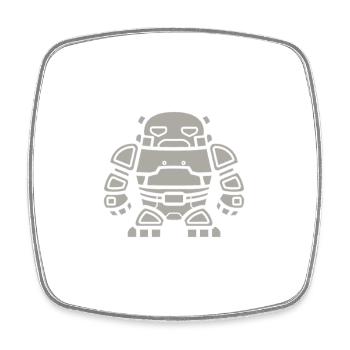 Team golem - Square fridge magnet - white - Front