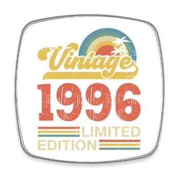 Vintage-Geburtstagsgeschenk von 1996 - Viereckiger Kühlschrankmagnet - Weiß - Vorne
