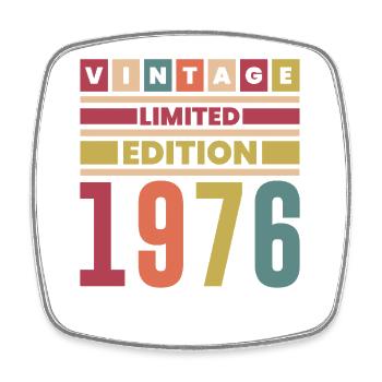 Jubiläum 1976 Vintage Limited Edition Retro - Viereckiger Kühlschrankmagnet - Weiß - Vorne