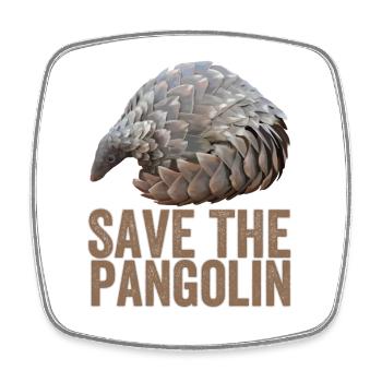 Save The Pangolin - Square fridge magnet - white - Front