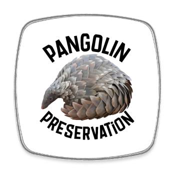 Pangolin Preservation - Square fridge magnet - white - Front
